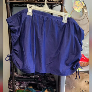 Navy swim skirt